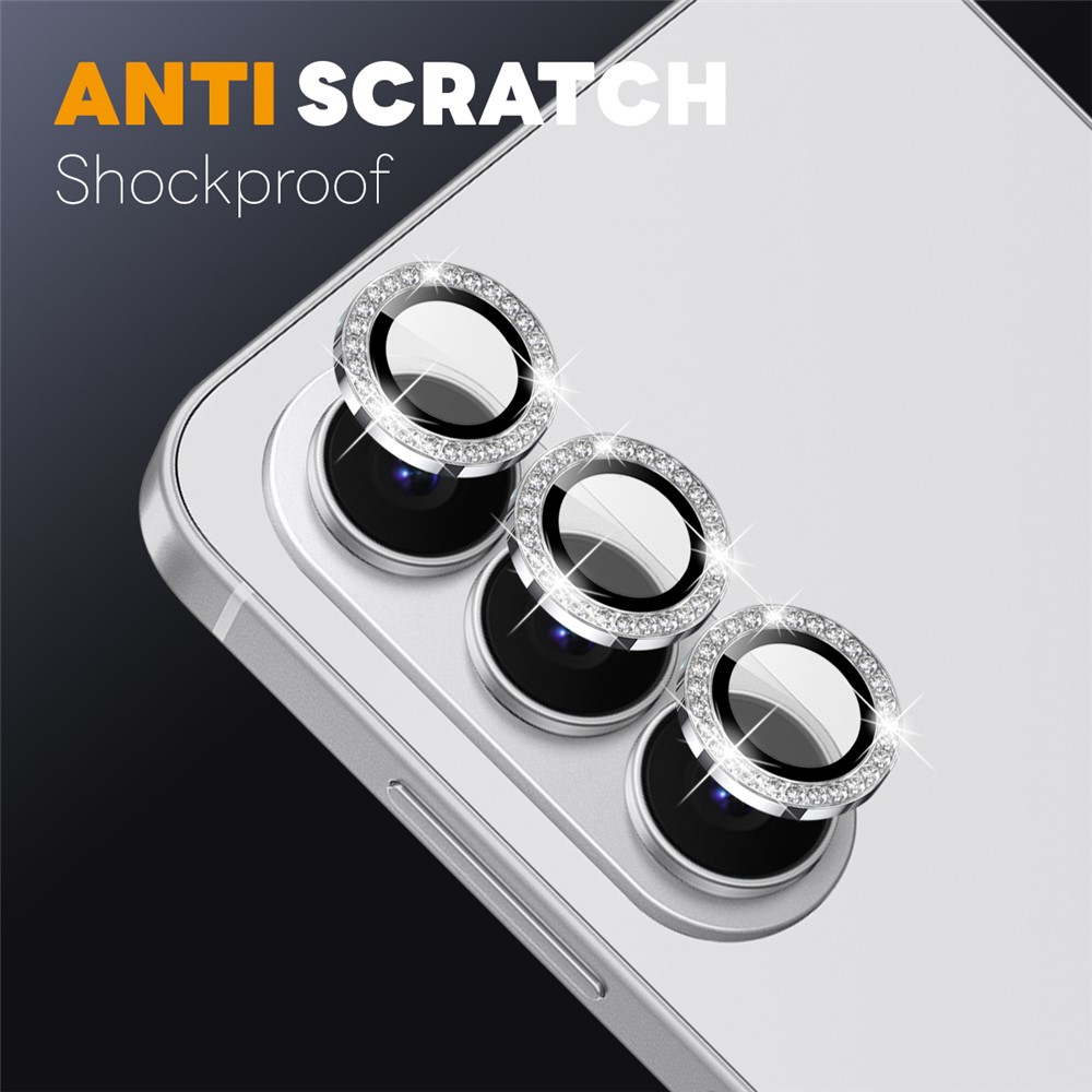 NORTHJO NORTHJO Samsung Galaxy S26 Linsskydd Strass Silver