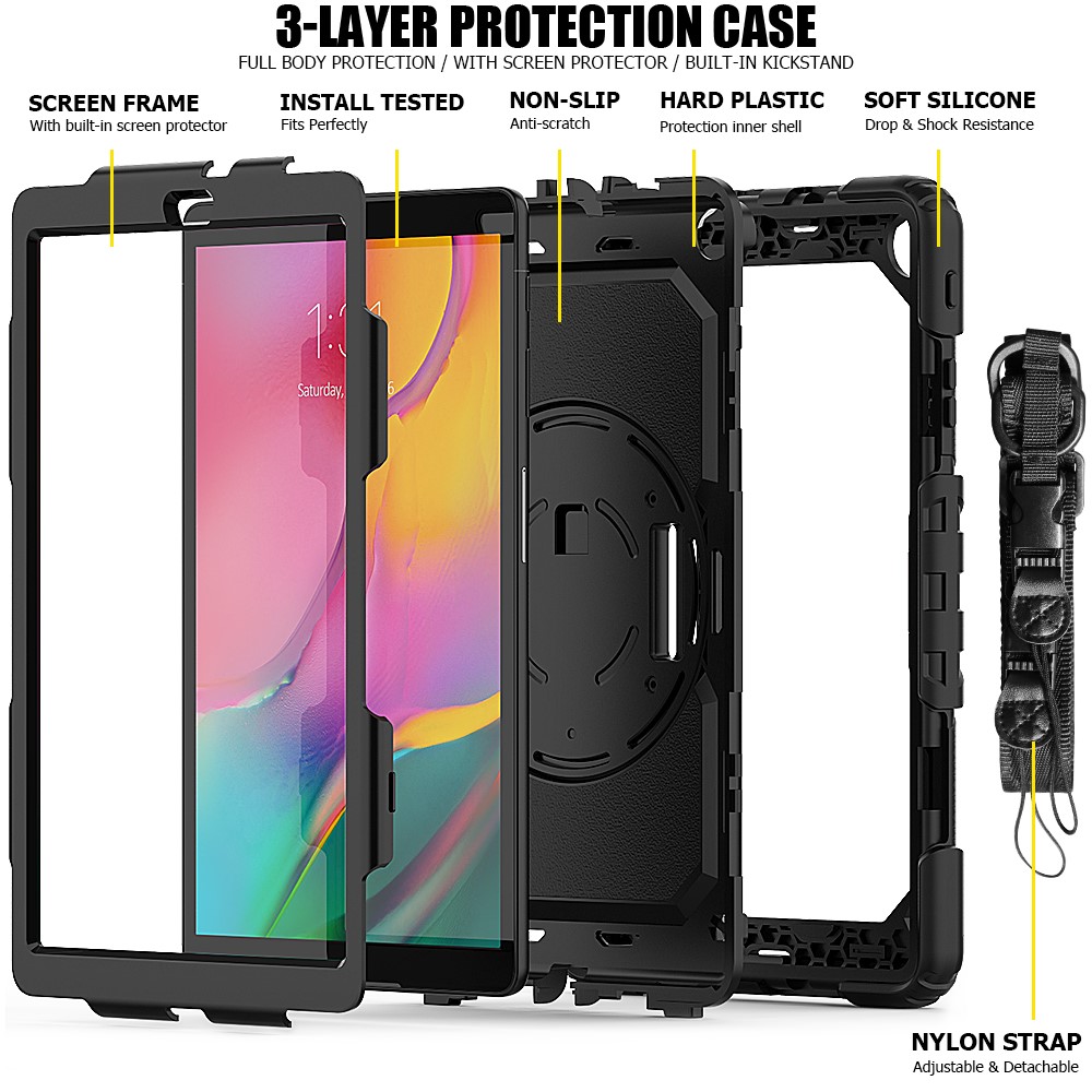  Galaxy Tab A 10.1 2019 Skal 360 Shockproof Hybrid Kickstand