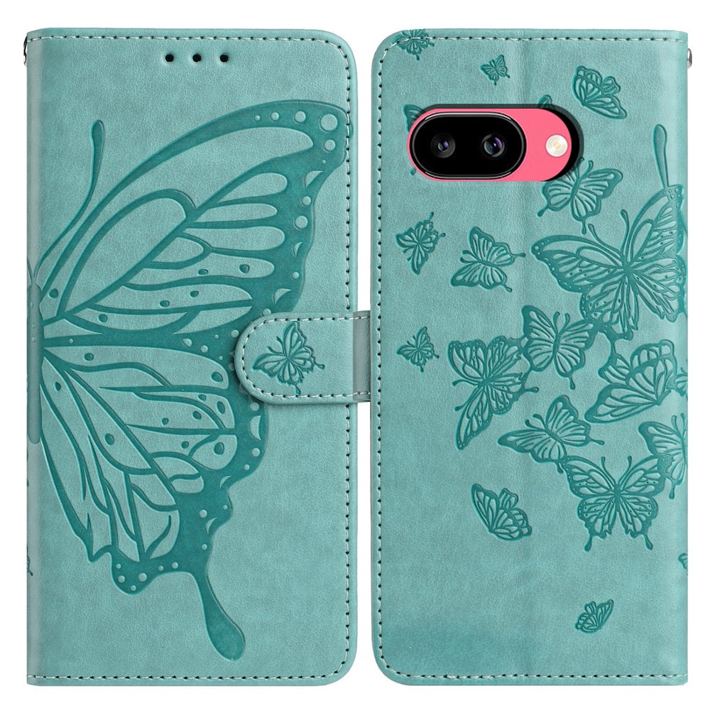  Google Pixel 10a Fodral Med Fjäril Tryck Grön