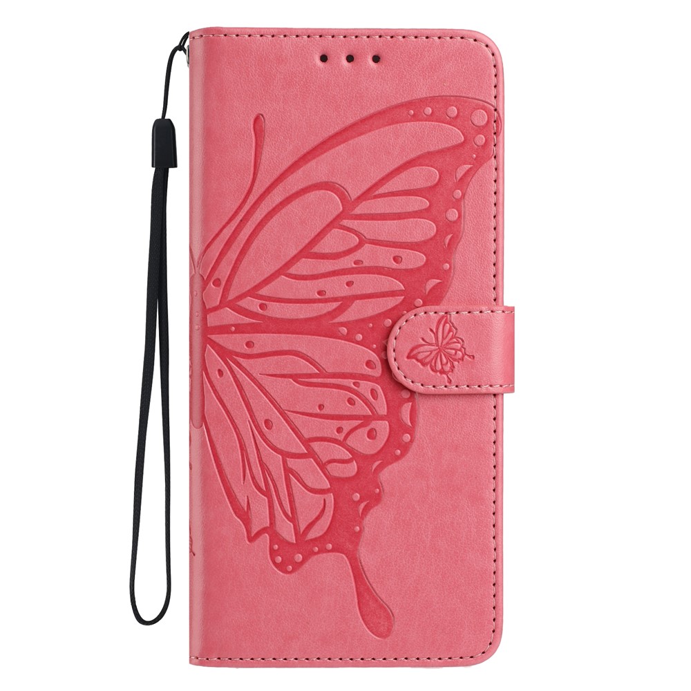  Google Pixel 10a Fodral Med Fjäril Tryck Rosa