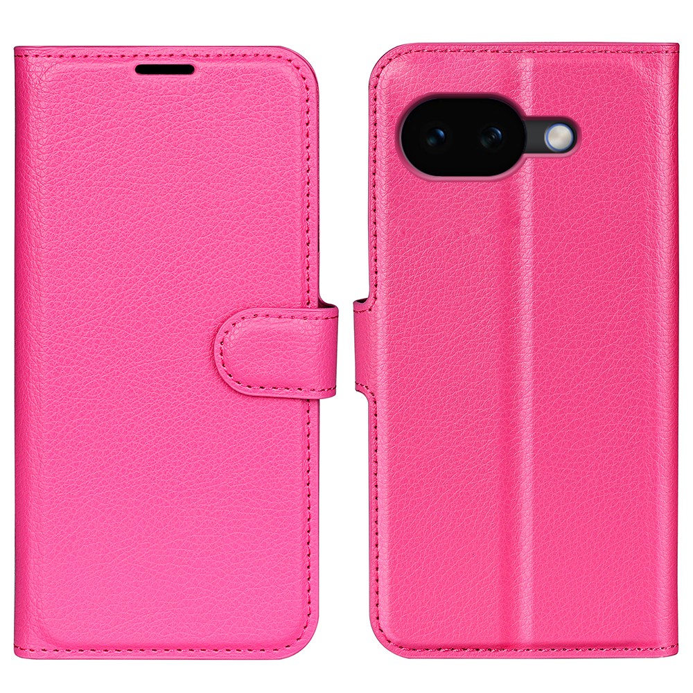  Google Pixel 10a Fodral Litchi Läder Rosa