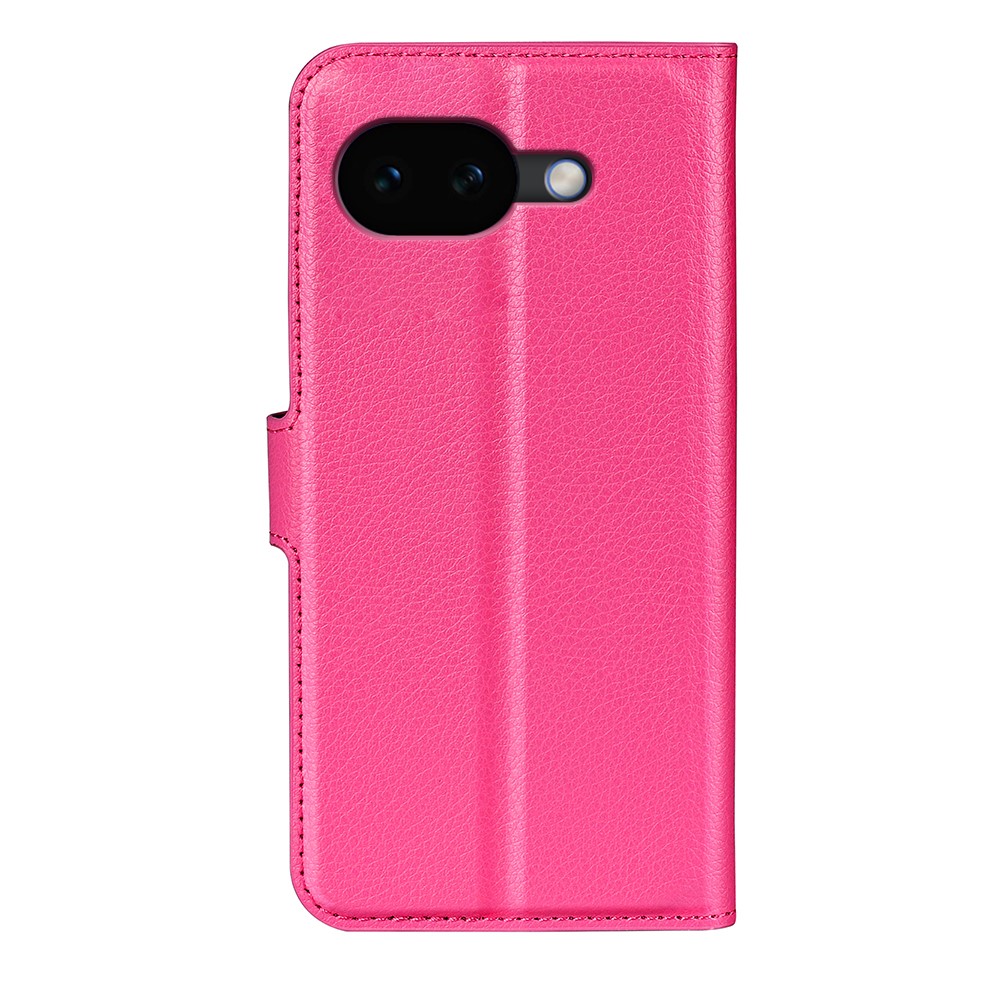 Google Pixel 10a Fodral Litchi Läder Rosa