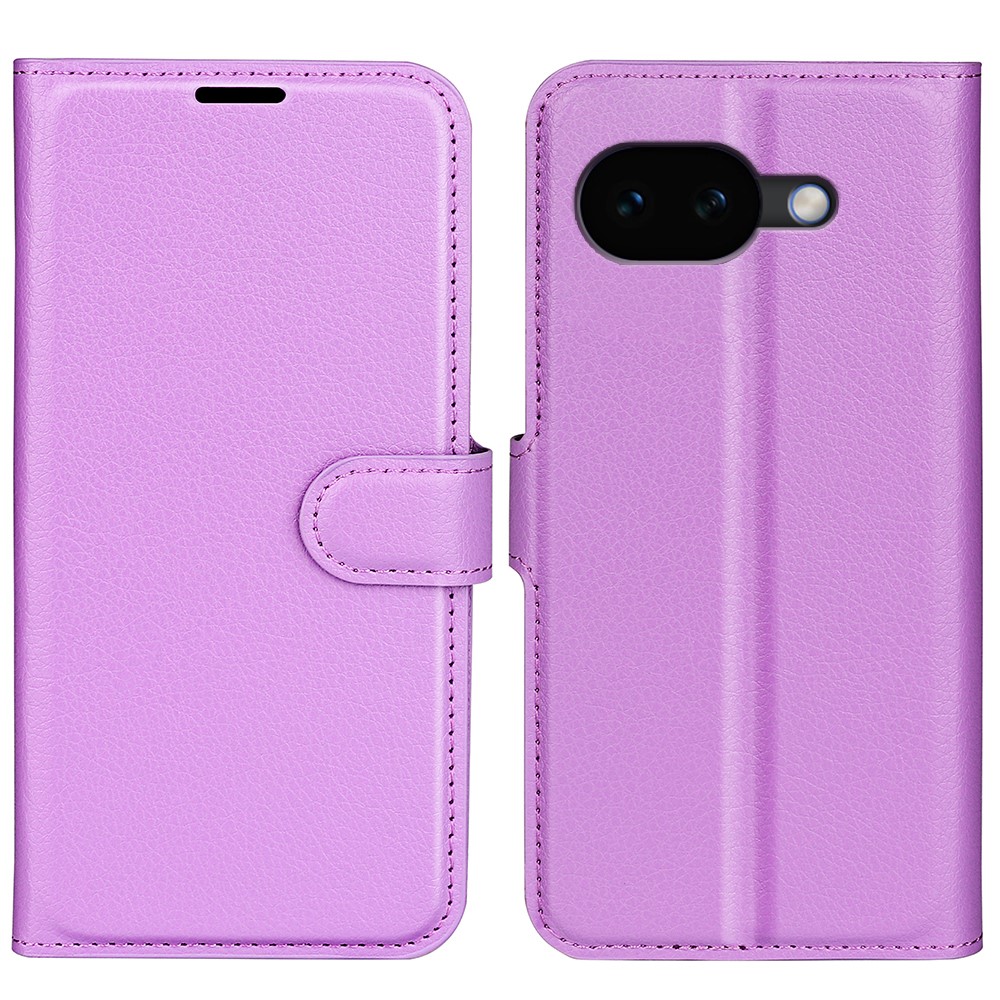  Google Pixel 10a Fodral Litchi Läder Lila