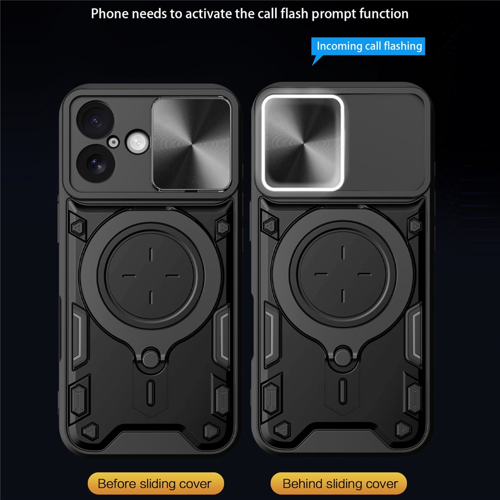  iPhone 17 Skal CamShield Kickstand Hybrid Svart