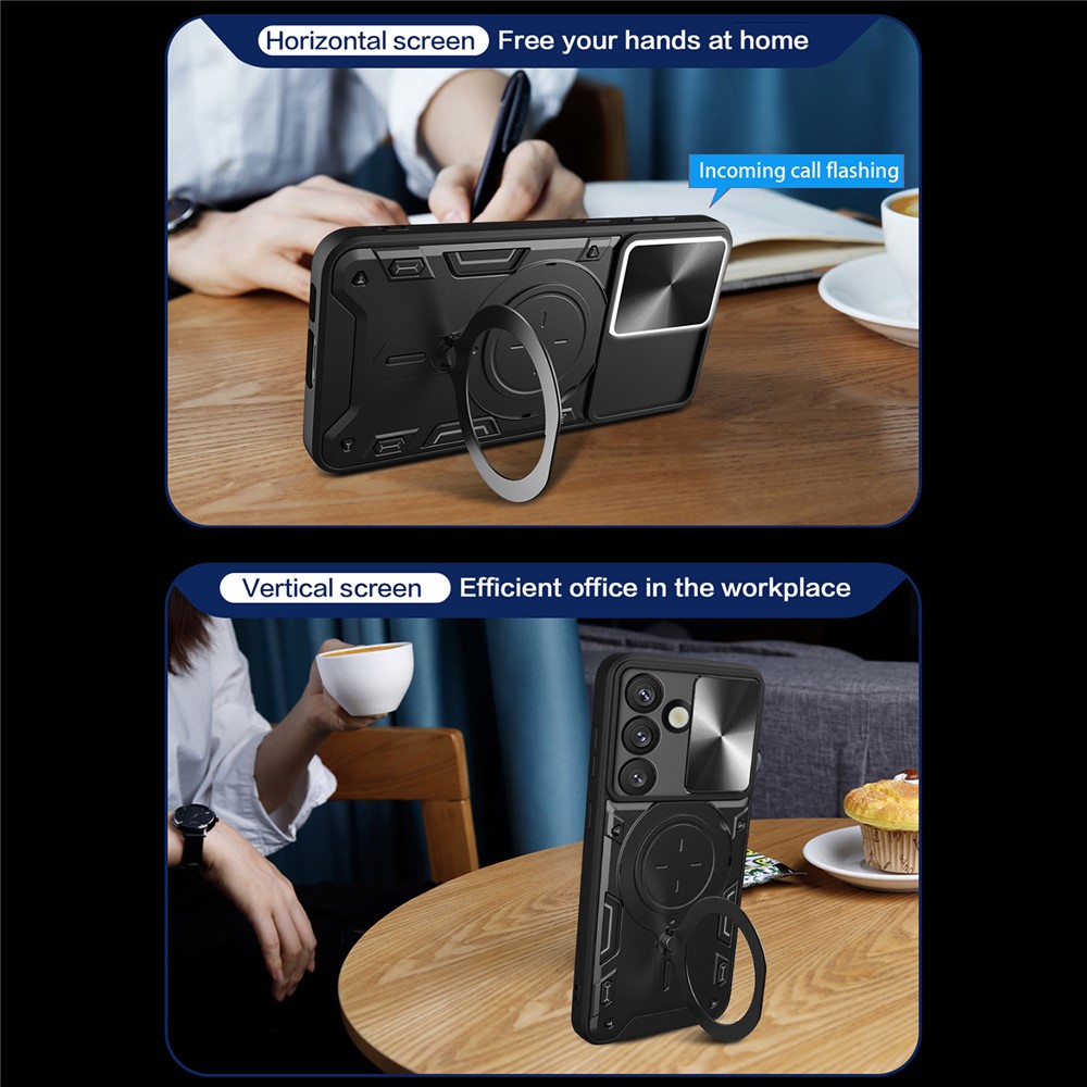  Samsung Galaxy S26 Skal CamShield Kickstand Hybrid Svart