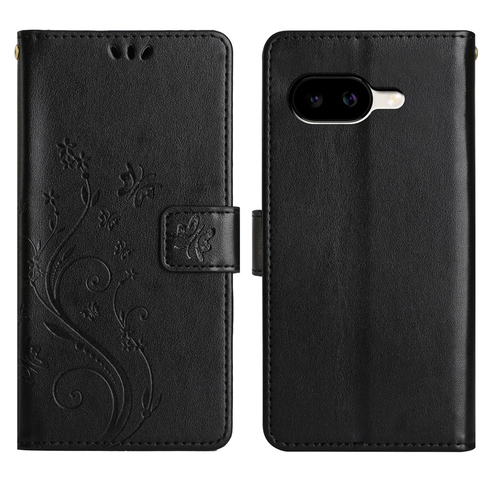  Google Pixel 10a Fodral Med Blommigt Tryck Svart