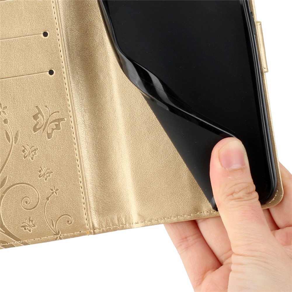  Google Pixel 10a Fodral Med Blommigt Tryck Guld