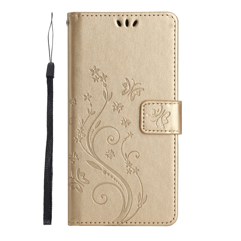  Google Pixel 10a Fodral Med Blommigt Tryck Guld