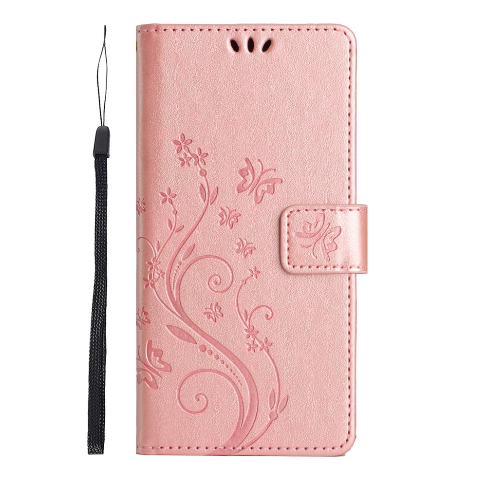  Google Pixel 10a Fodral Med Blommigt Tryck Roséguld