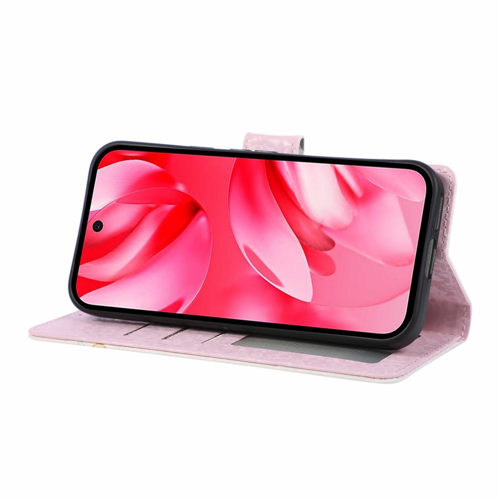  Google Pixel 10a Fodral RFID Läder Små Blommor