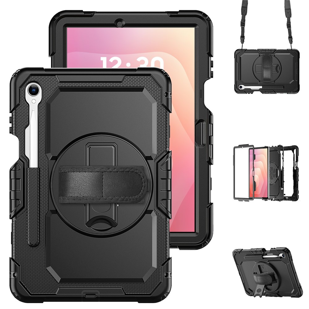  Galaxy Tab S11 Skal 360 Shockproof Hybrid Kickstand Svart