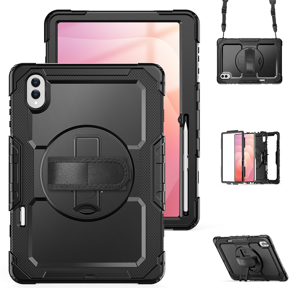  Galaxy Tab S11 Ultra Skal 360 Shockproof Hybrid Kickstand Svart