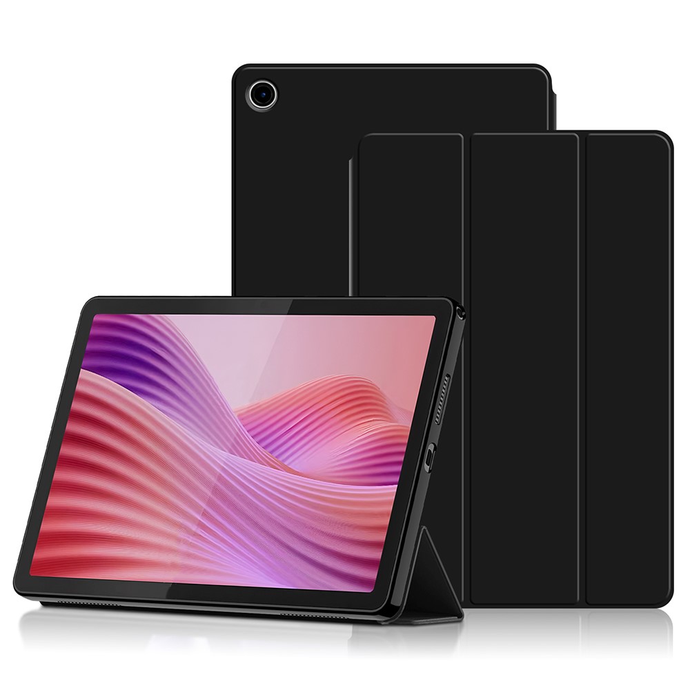  Lenovo Tab 10.1 2025 Fodral Tri-Fold Läder Svart