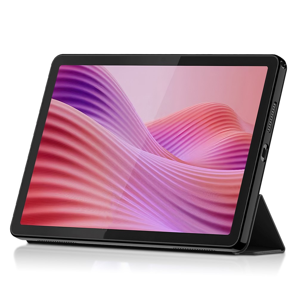  Lenovo Tab 10.1 2025 Fodral Tri-Fold Läder Svart