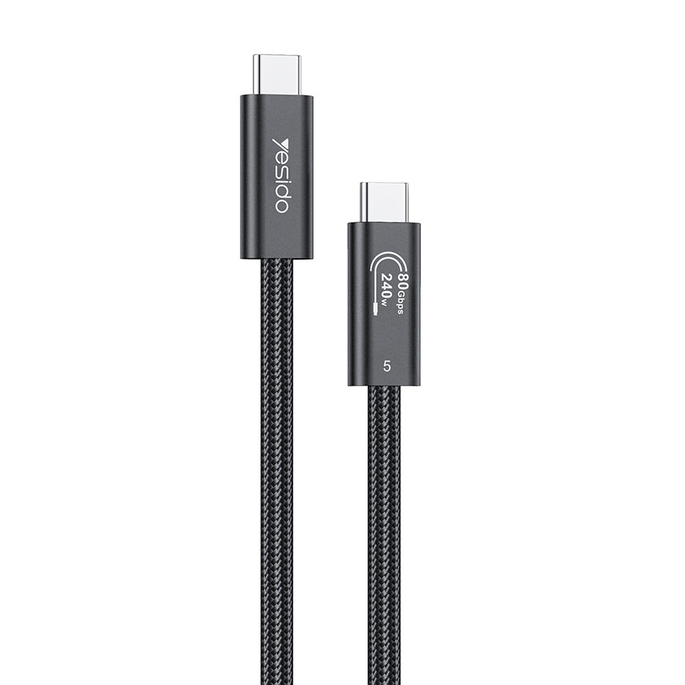 YESIDO YESIDO 1m Thunderbolt 5 Kabel USB-C - USB-C 240W Svart
