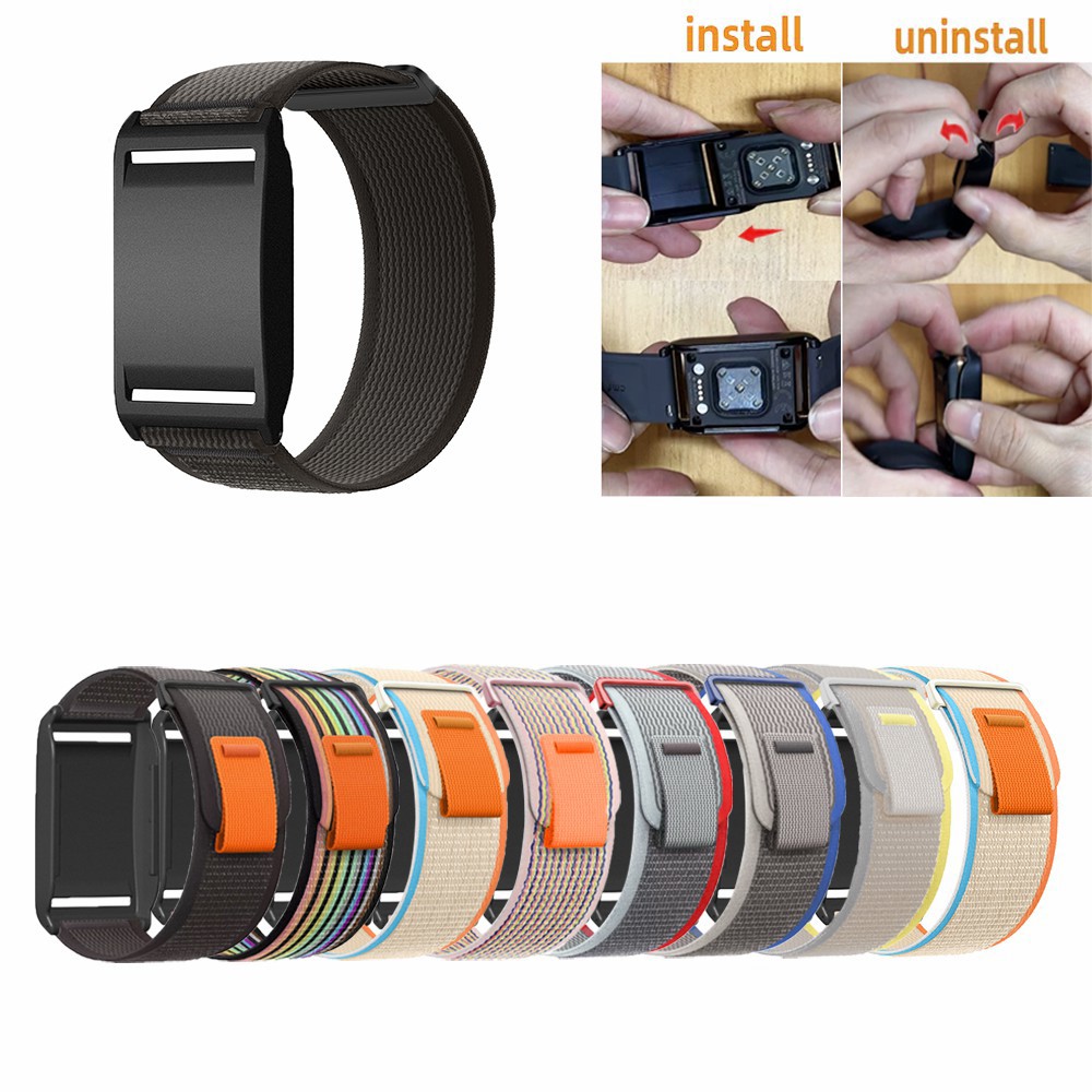  Polar Loop Klockarmband Nylon Grå / Orange