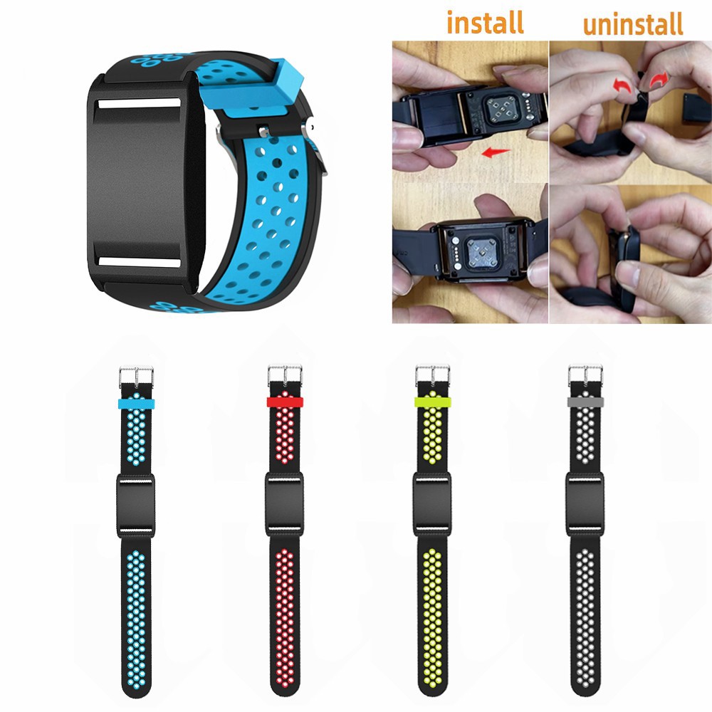 Polar Loop Klockarmband Silikon Dual-Color Röd / Svart