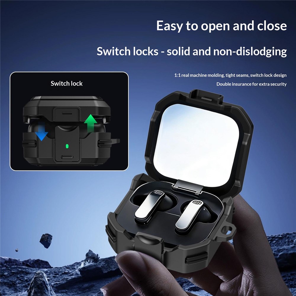  Samsung Galaxy Buds 4/4 Pro Skal Shockproof Hybrid Svart