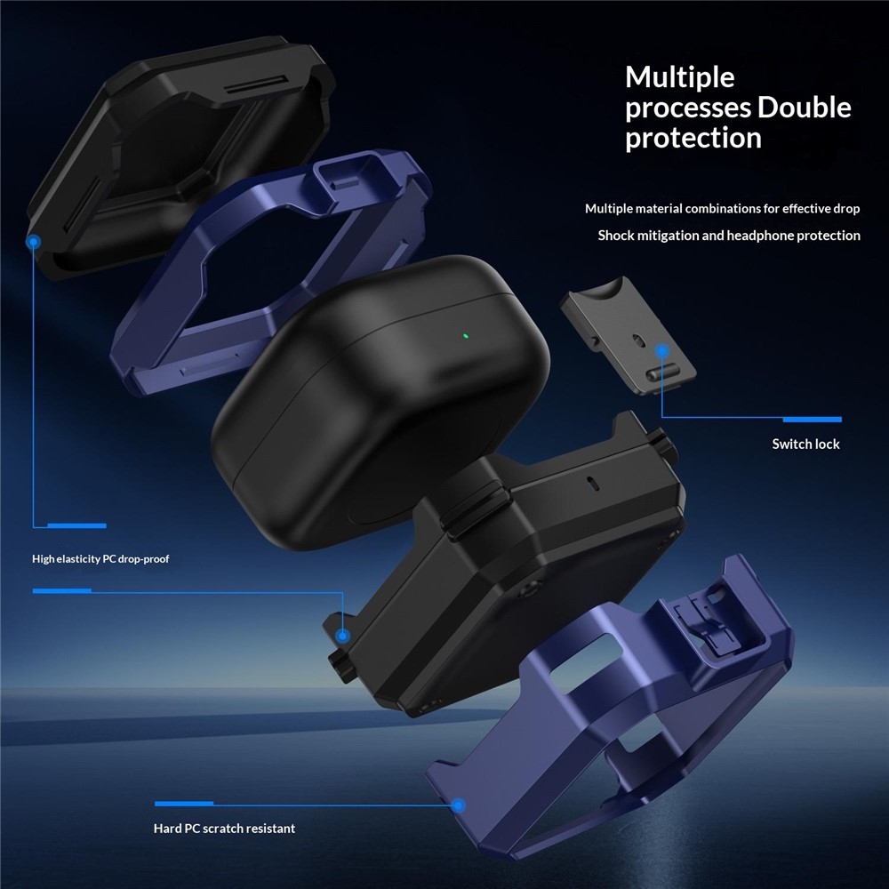  Samsung Galaxy Buds 4/4 Pro Skal Shockproof Hybrid Röd