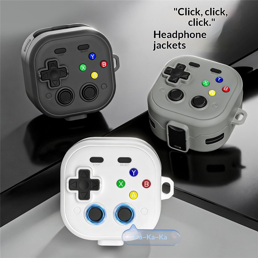 Samsung Galaxy Buds 4 / 4 Pro Skal Game Console Svart