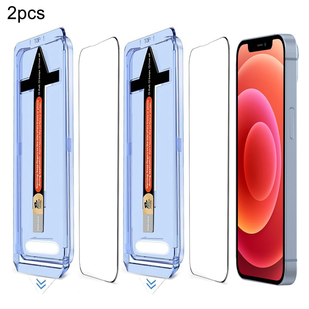  iPhone 12/12 Pro 2-PACK Skärmskydd Heltäckande Härdat Glas