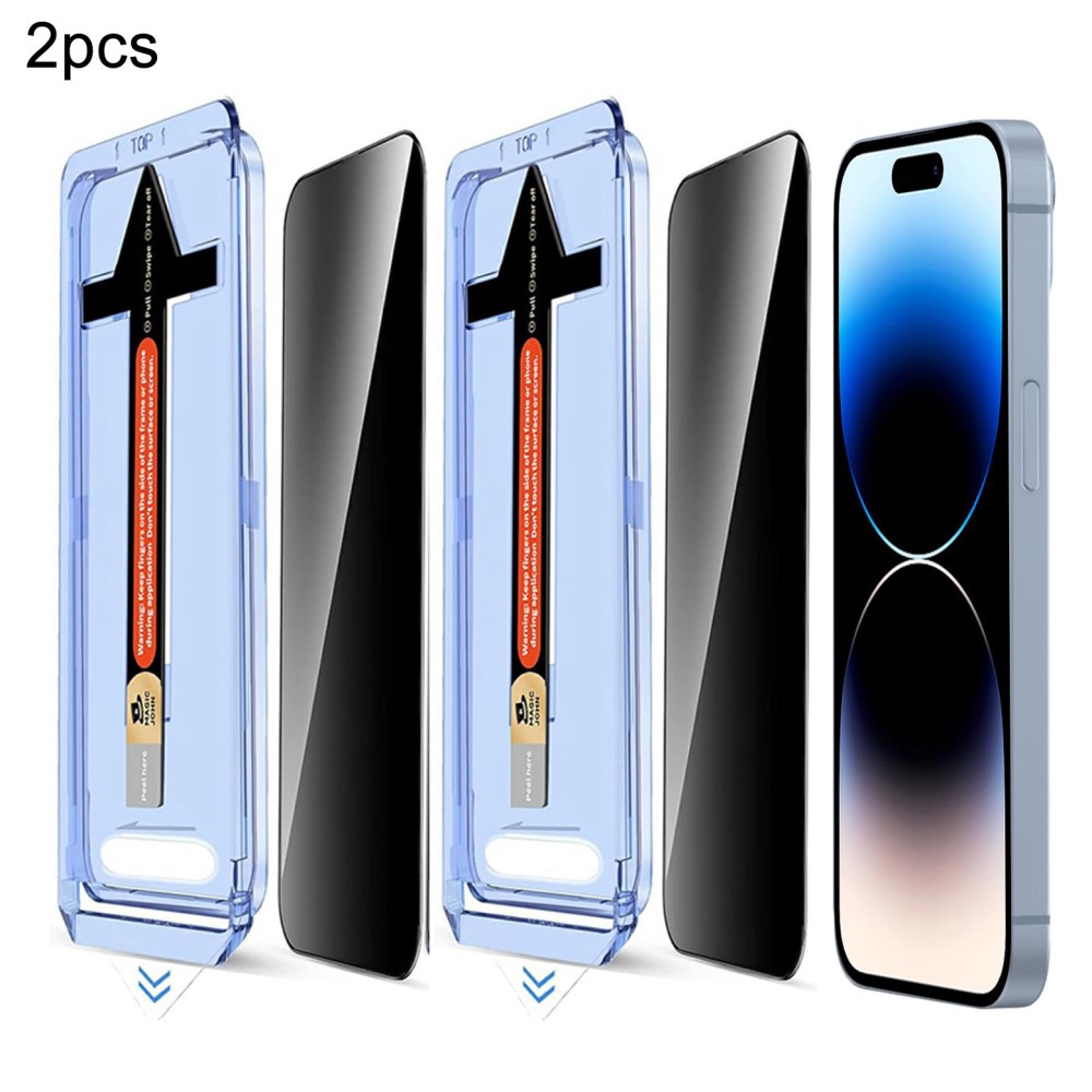  iPhone 14 Pro Max 2-PACK Skärmskydd Härdat Glas Privacy