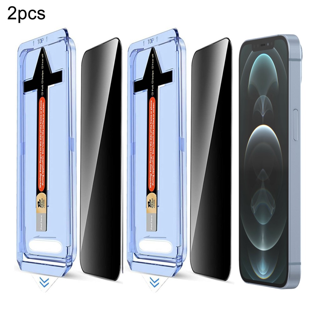  iPhone 12 Pro Max 2-PACK Skärmskydd Härdat Glas Privacy