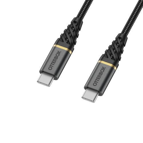 OtterBox OtterBox Premium 1m PD USB-C - USB-C Kabel Nylonflätad Svart