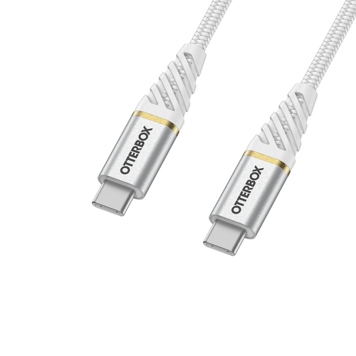 OtterBox OtterBox Premium 1m PD USB-C - USB-C Kabel Nylonflätad Vit