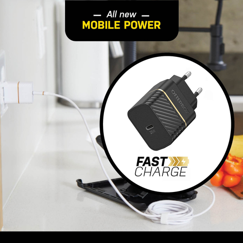 OtterBox OtterBox 20W PD USB-C Väggladdare Svart