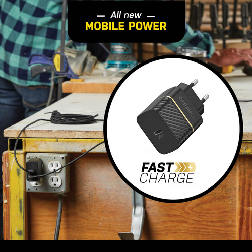 OtterBox OtterBox 20W PD USB-C Väggladdare Svart