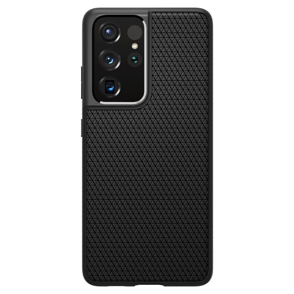 Spigen Samsung Galaxy S21 Ultra - Spigen Liquid Air Skal - Matt Svart