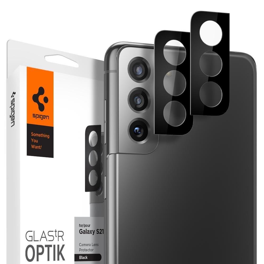 Spigen Samsung Galaxy S21 - Spigen 2-PACK Optik GLAS.TR Linsskydd