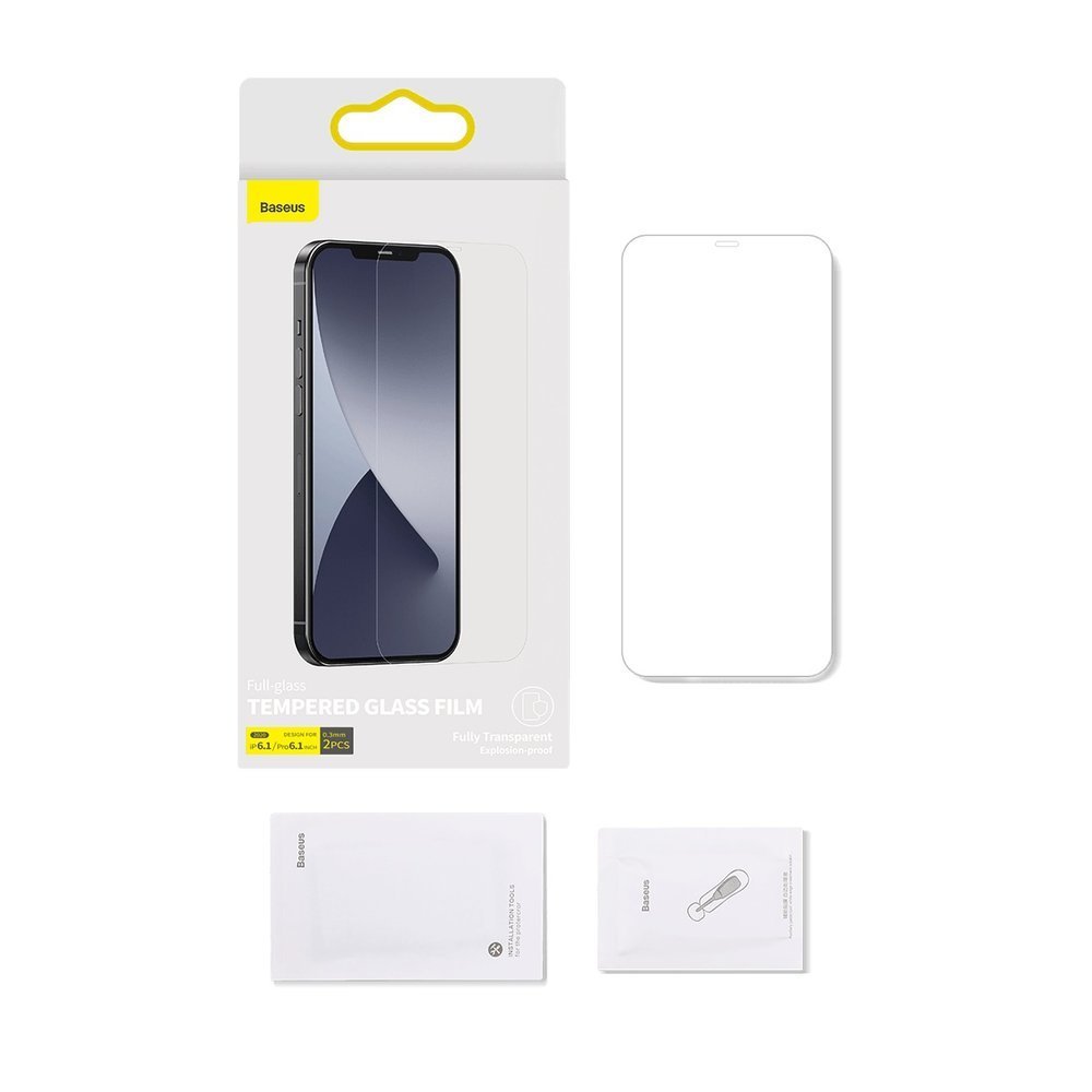 BASEUS iPhone 12 / 12 Pro - Baseus 2-PACK Skärmskydd I Härdat Glas