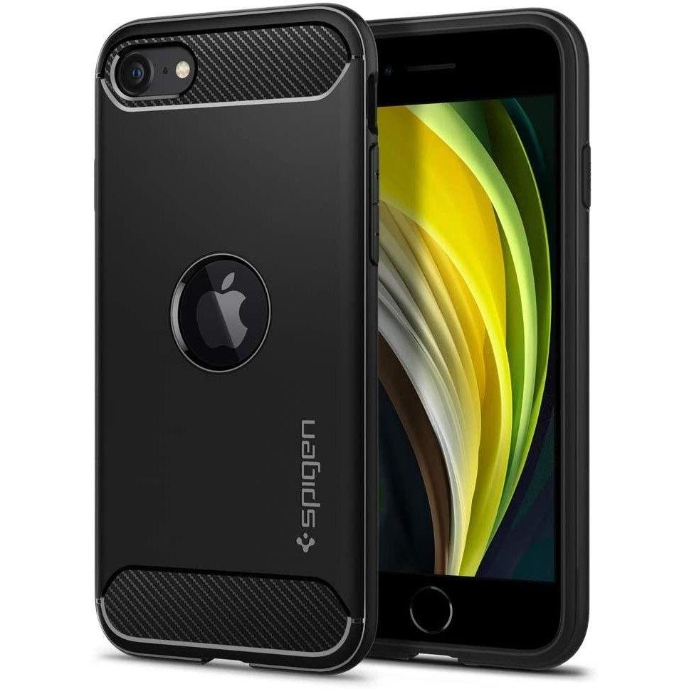 Spigen iPhone 7/8/SE (2020/2022) - Spigen Rugged Armor Skal - Svart