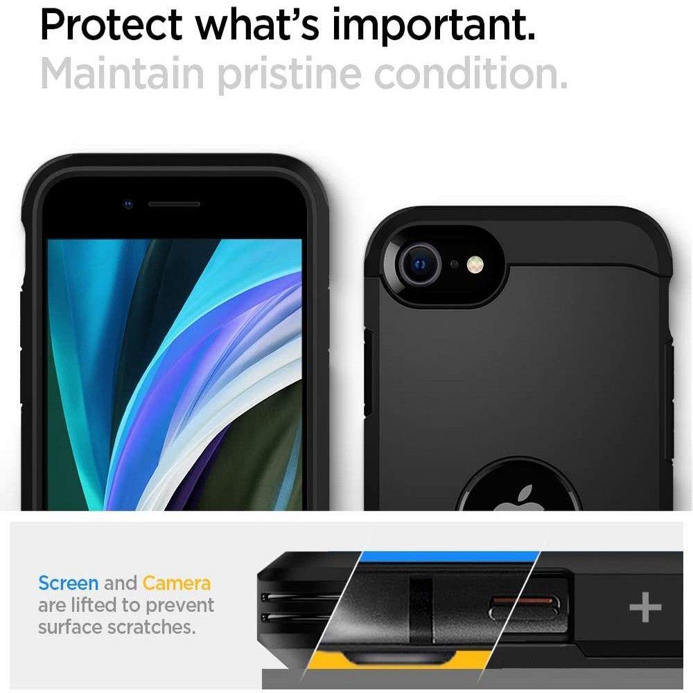 Spigen iPhone 7/8/SE (2020/2022) - Spigen Tough Armor Skal - Svart