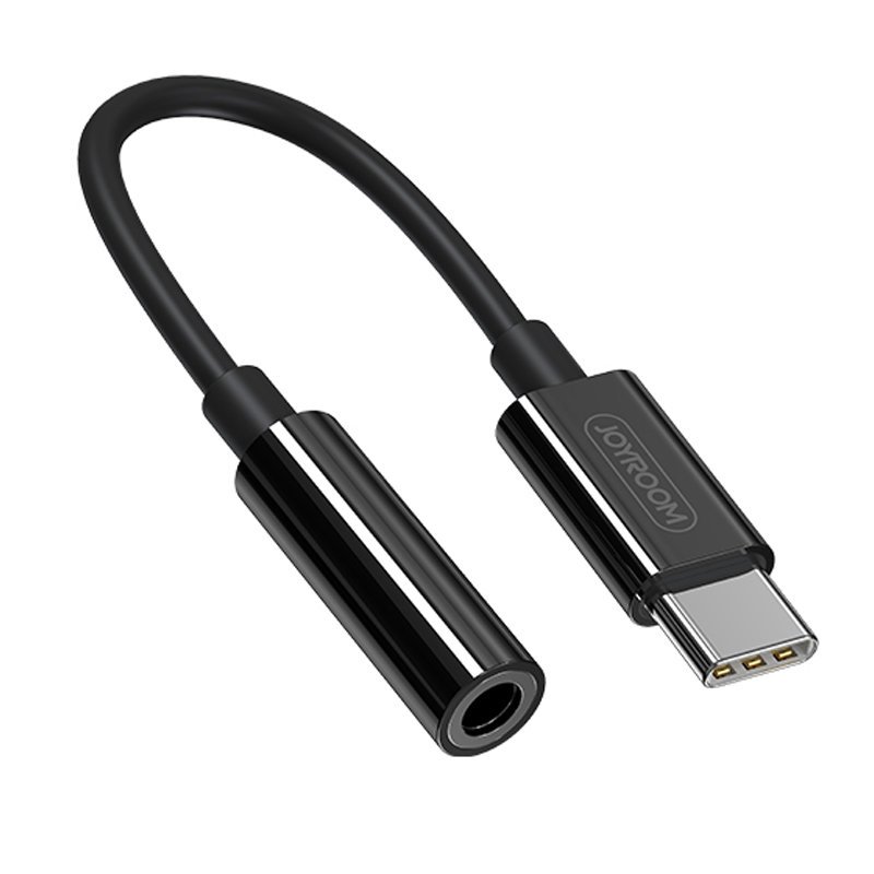 JOYROOM Joyroom USB-C till 3.5 mm AUX Adapter, DAC - Svart