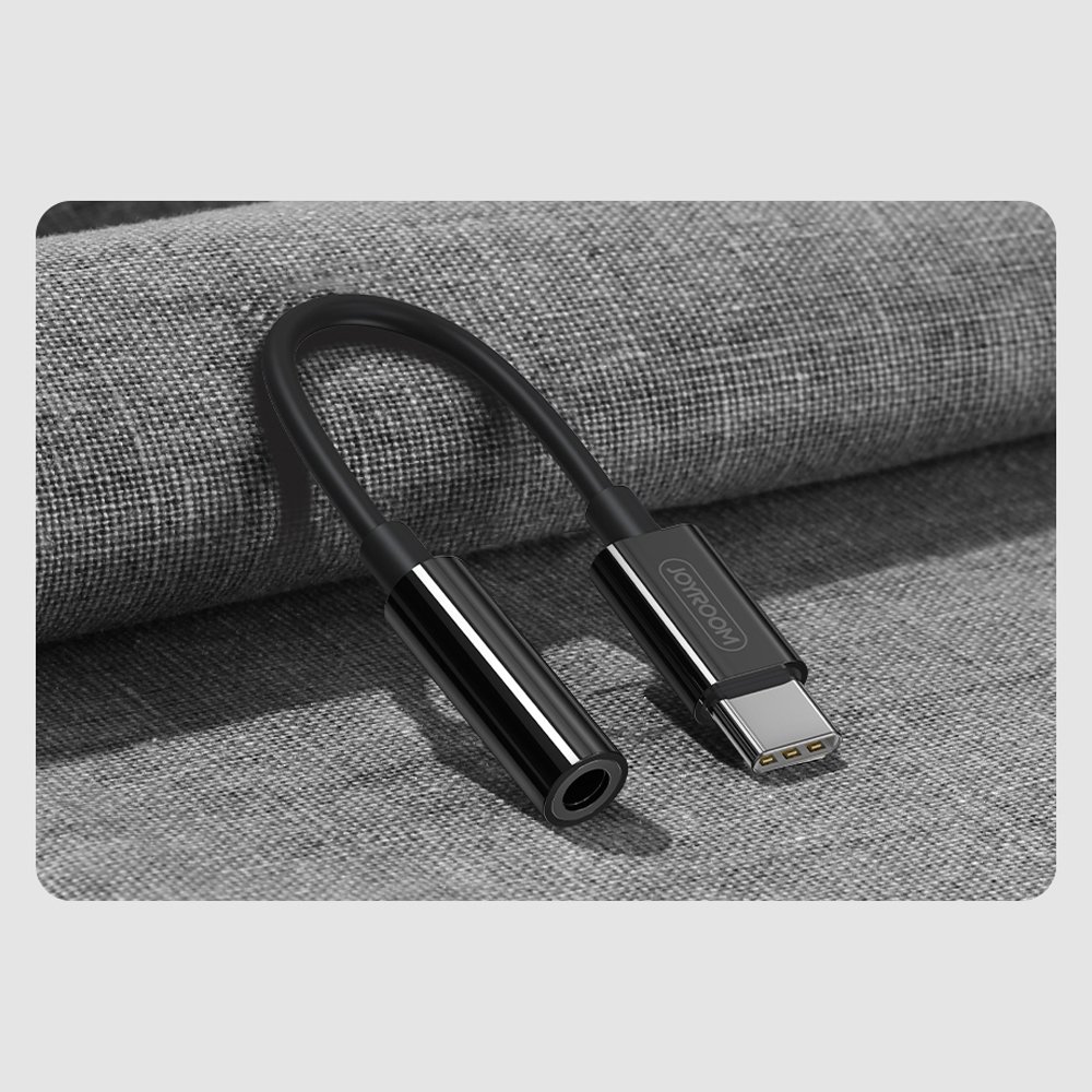 JOYROOM Joyroom USB-C till 3.5 mm AUX Adapter, DAC - Svart