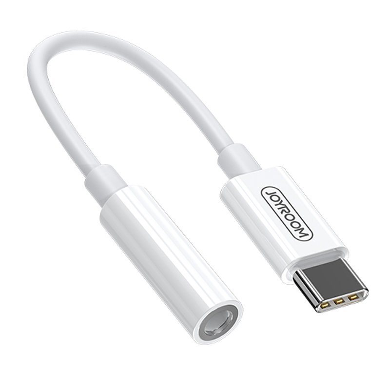 JOYROOM Joyroom USB-C till 3.5 mm AUX Adapter, DAC - Vit