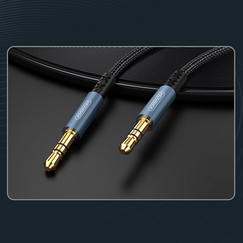 JOYROOM Joyroom 1m 3.5 mm AUX Ljudkabel Nylon - Mörk Blå