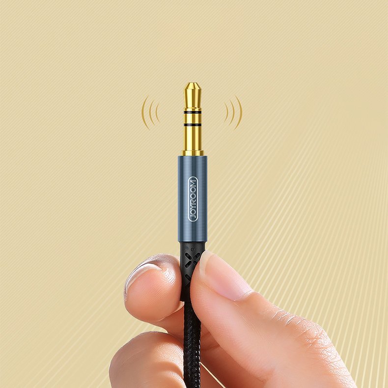 JOYROOM Joyroom 1m 3.5 mm AUX Ljudkabel Nylon - Mörk Blå