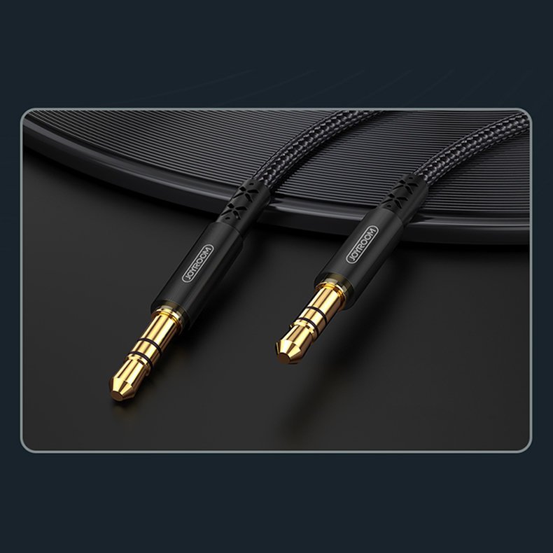 JOYROOM Joyroom 1.5m 3.5 mm AUX Ljudkabel Nylon - Svart