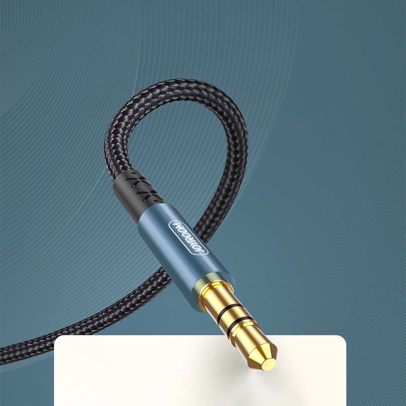 JOYROOM Joyroom 1.5m 3.5 mm AUX Ljudkabel Nylon - Mörk Blå