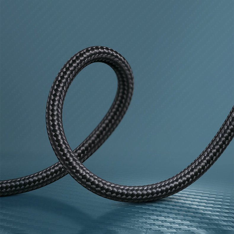 JOYROOM Joyroom 2m 3.5 mm AUX Ljudkabel Nylon - Svart
