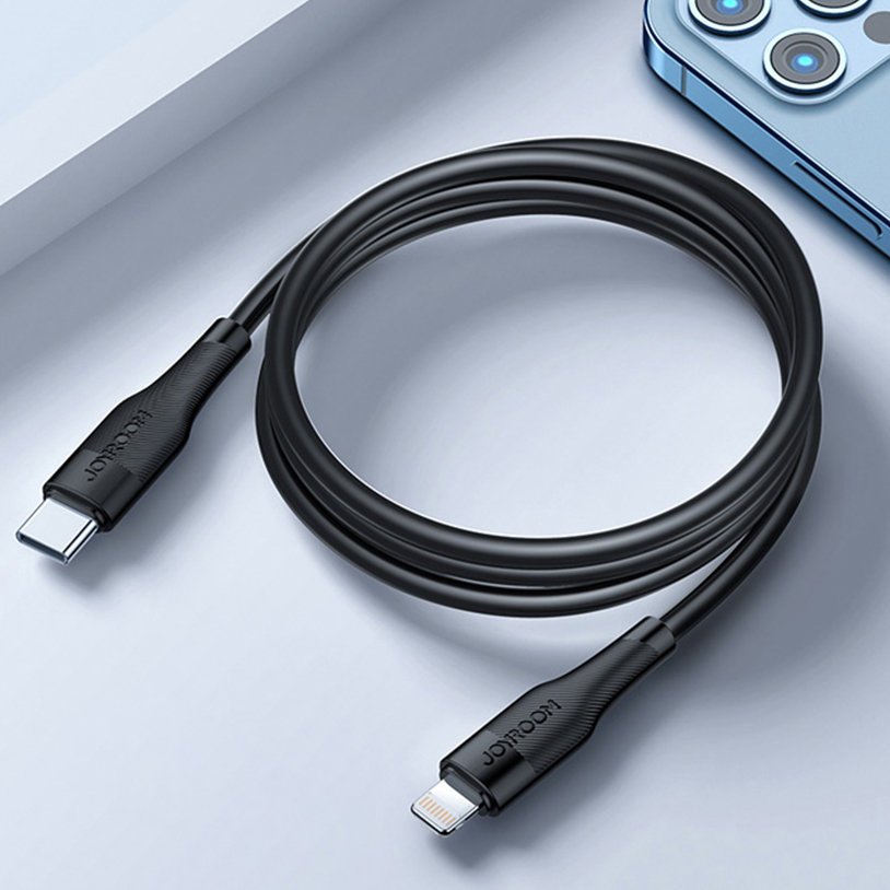 JOYROOM Joyroom 20W 1.2m Lightning - USB-C PD Snabbladdare - Svart