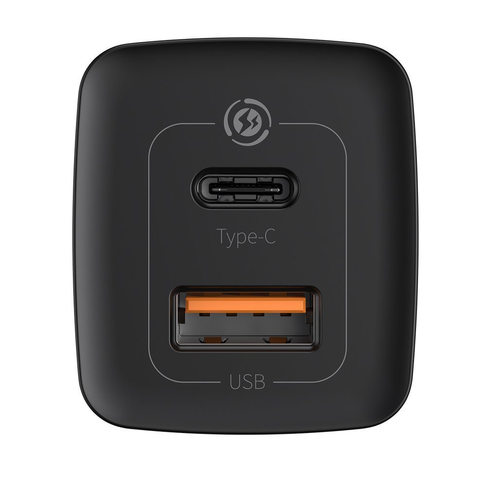 BASEUS Baseus GaN2 65W PD QC USB-C / USB-A Snabbladdare - Svart