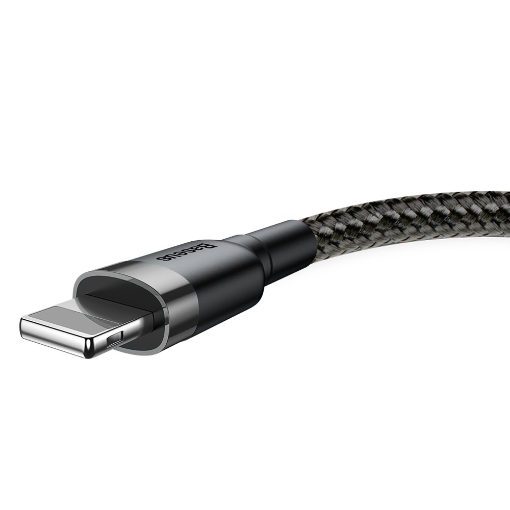 BASEUS Baseus Cafule 0.5m Lightning Nylon Laddningskabel - Svart/Grå