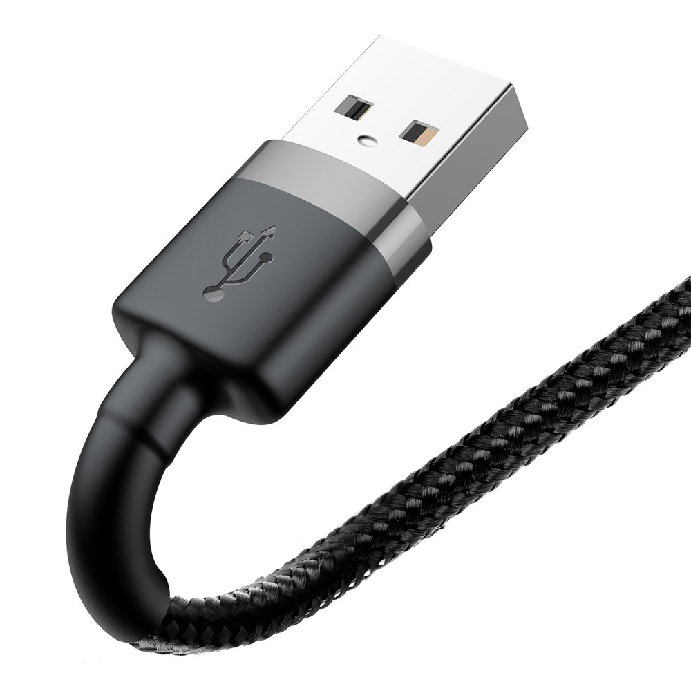 BASEUS Baseus Cafule 0.5m Lightning Nylon Laddningskabel - Svart/Grå