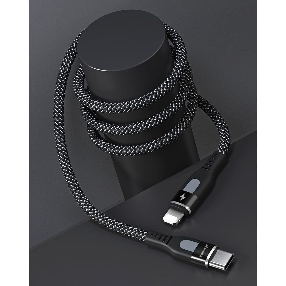 Proda Proda 20W 1m PD QC USB-C - Lightning Nylon Kabel - Svart
