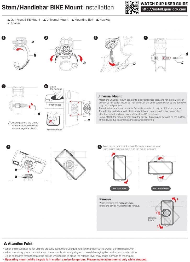 Spigen Spigen Gearlock MS100 Mobilhållare För Cykel / Sparkcykel m.m